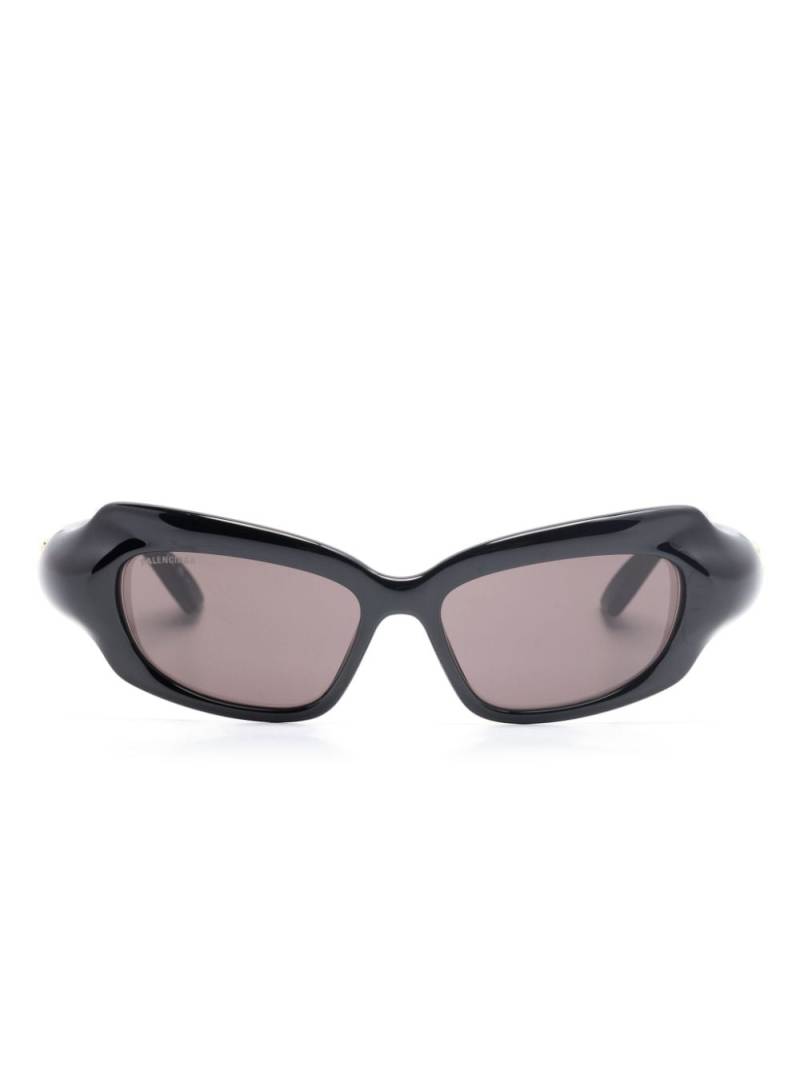 Balenciaga Eyewear Palazzo rectangle-frame sunglasses - Black von Balenciaga Eyewear