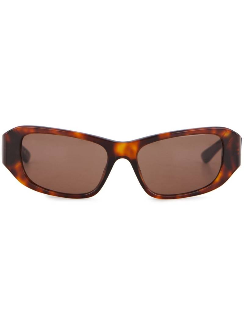 Balenciaga Eyewear Tuesday rectangle-frame sunglasses - Brown von Balenciaga Eyewear