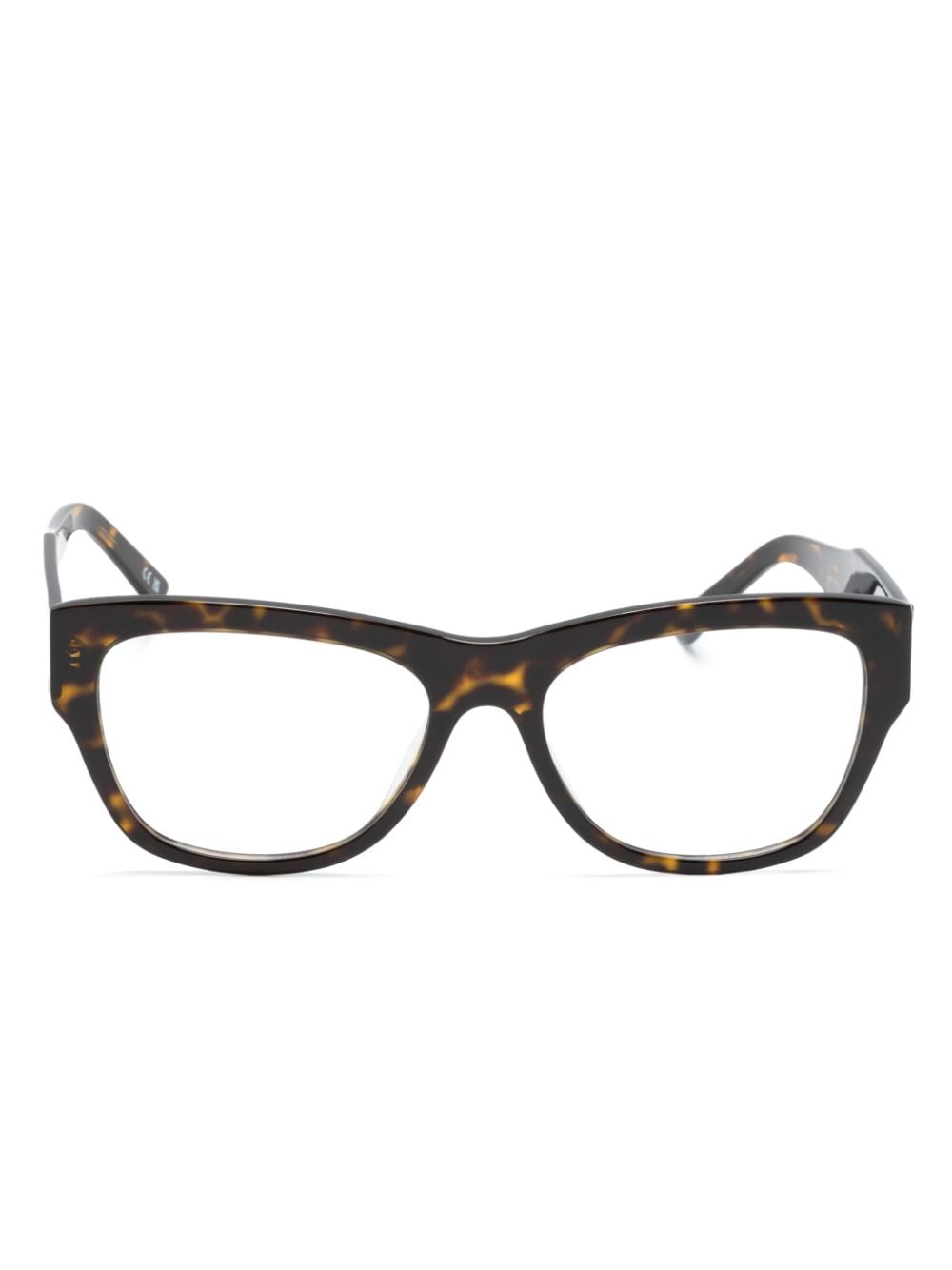 Balenciaga Eyewear logo-embossed square-frame glasses - Brown von Balenciaga Eyewear