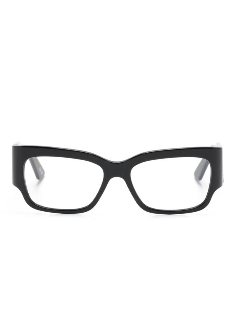 Balenciaga Eyewear logo-engraved square-frame glasses - Black von Balenciaga Eyewear