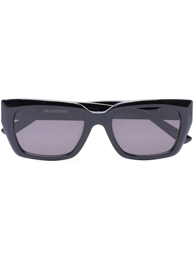 Balenciaga Eyewear logo-lettering square-frame sunglasses - Black von Balenciaga Eyewear