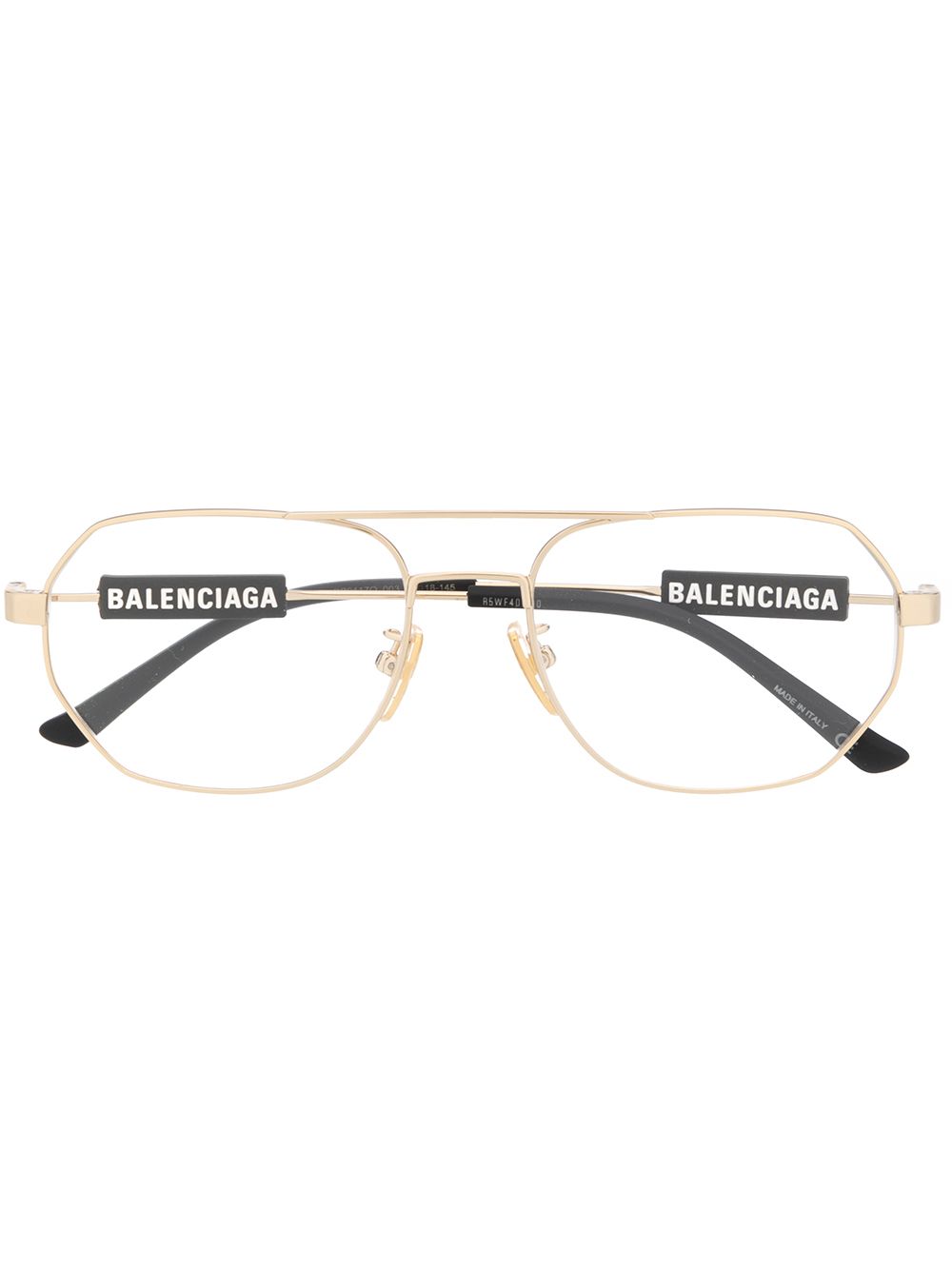 Balenciaga Eyewear logo pilot glasses - Black von Balenciaga Eyewear