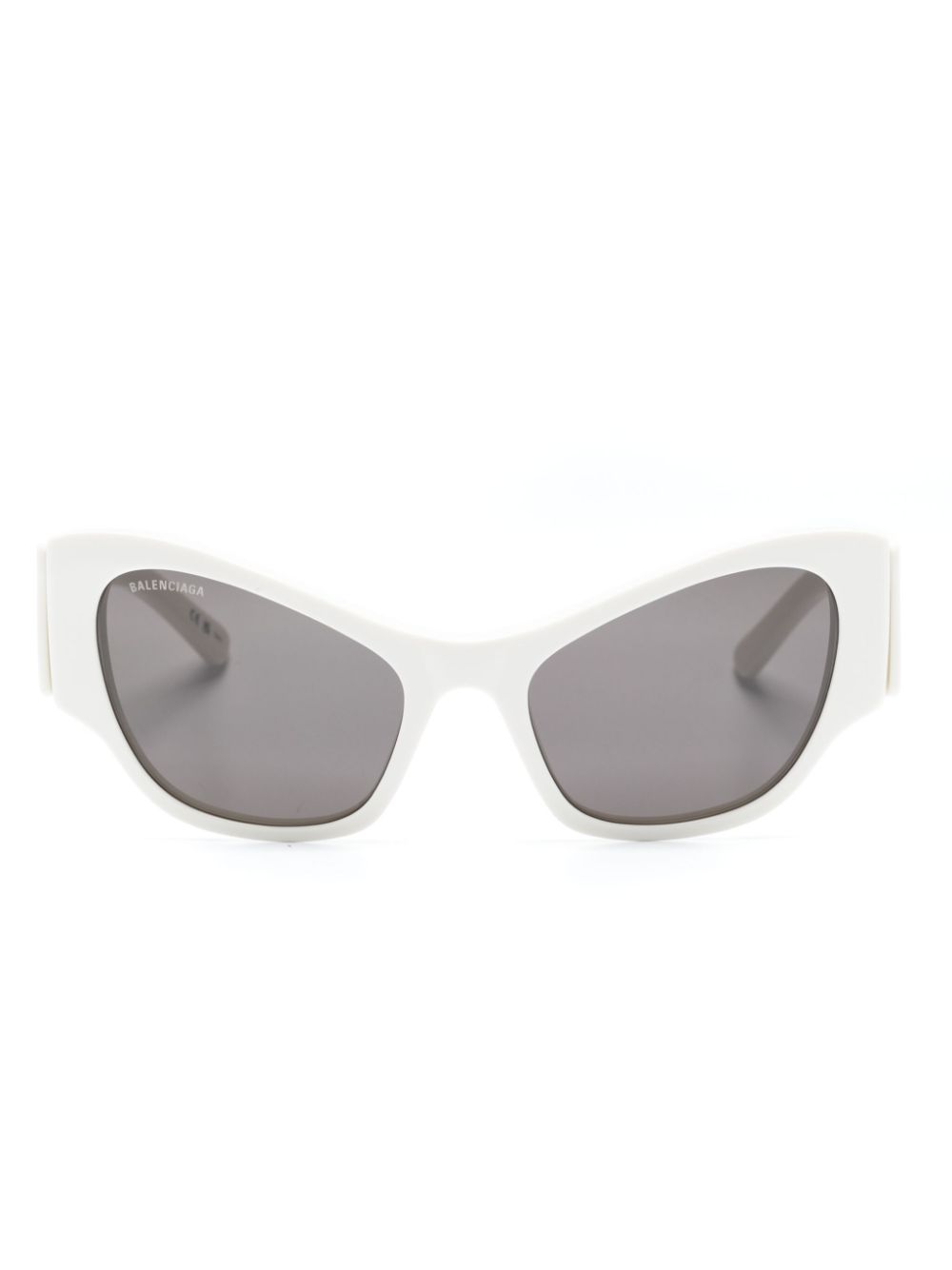 Balenciaga Eyewear logo-print cat-eye sunglasses - White von Balenciaga Eyewear