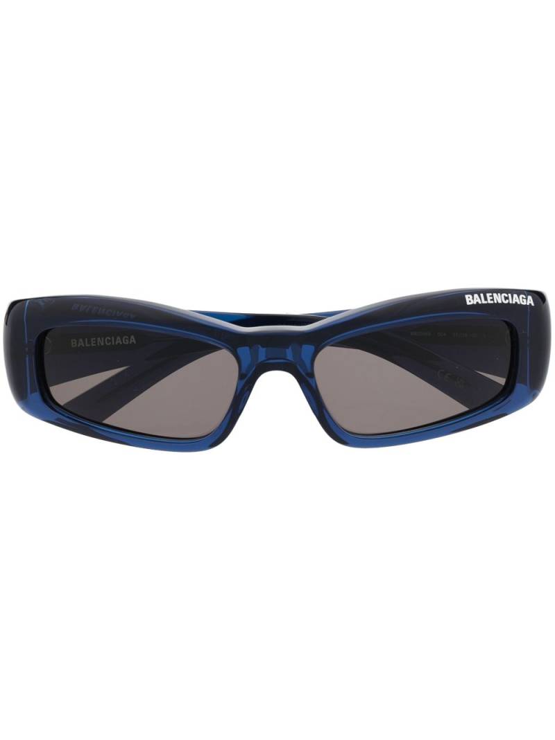 Balenciaga Eyewear logo-print detail sunglasses - Blue von Balenciaga Eyewear