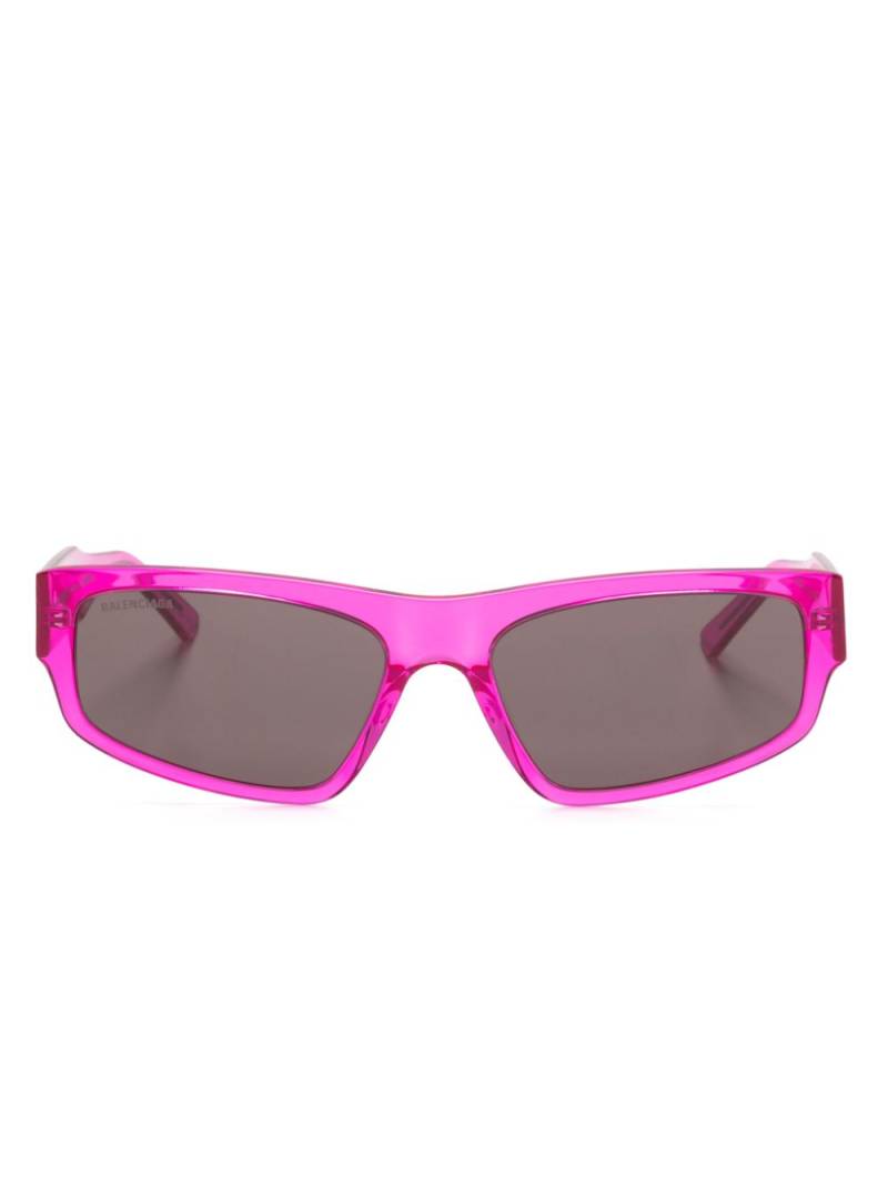 Balenciaga Eyewear logo-print rectangle-frame sunglasses - Pink von Balenciaga Eyewear