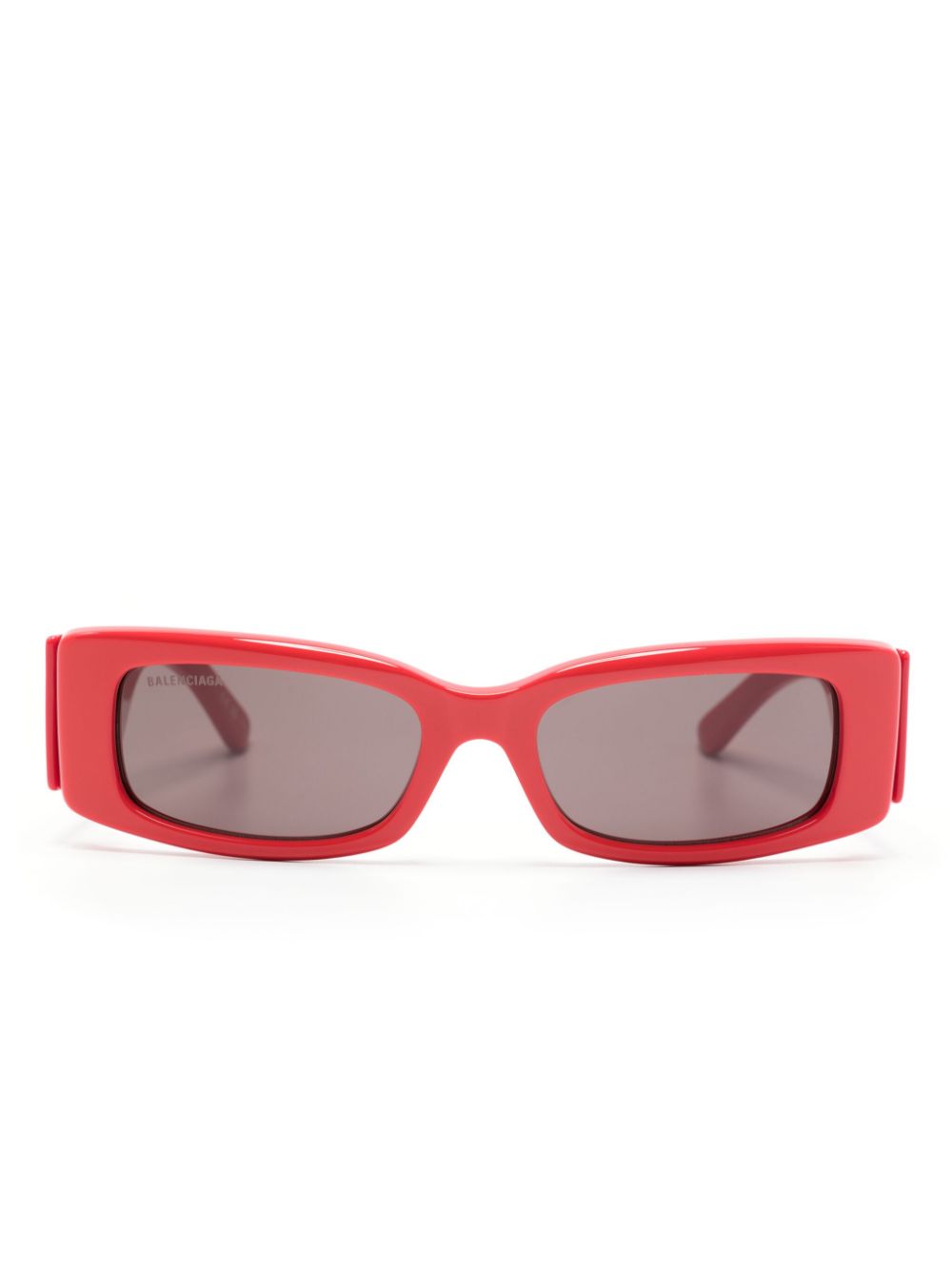 Balenciaga Eyewear logo-print rectangle-frame sunglasses - Red von Balenciaga Eyewear