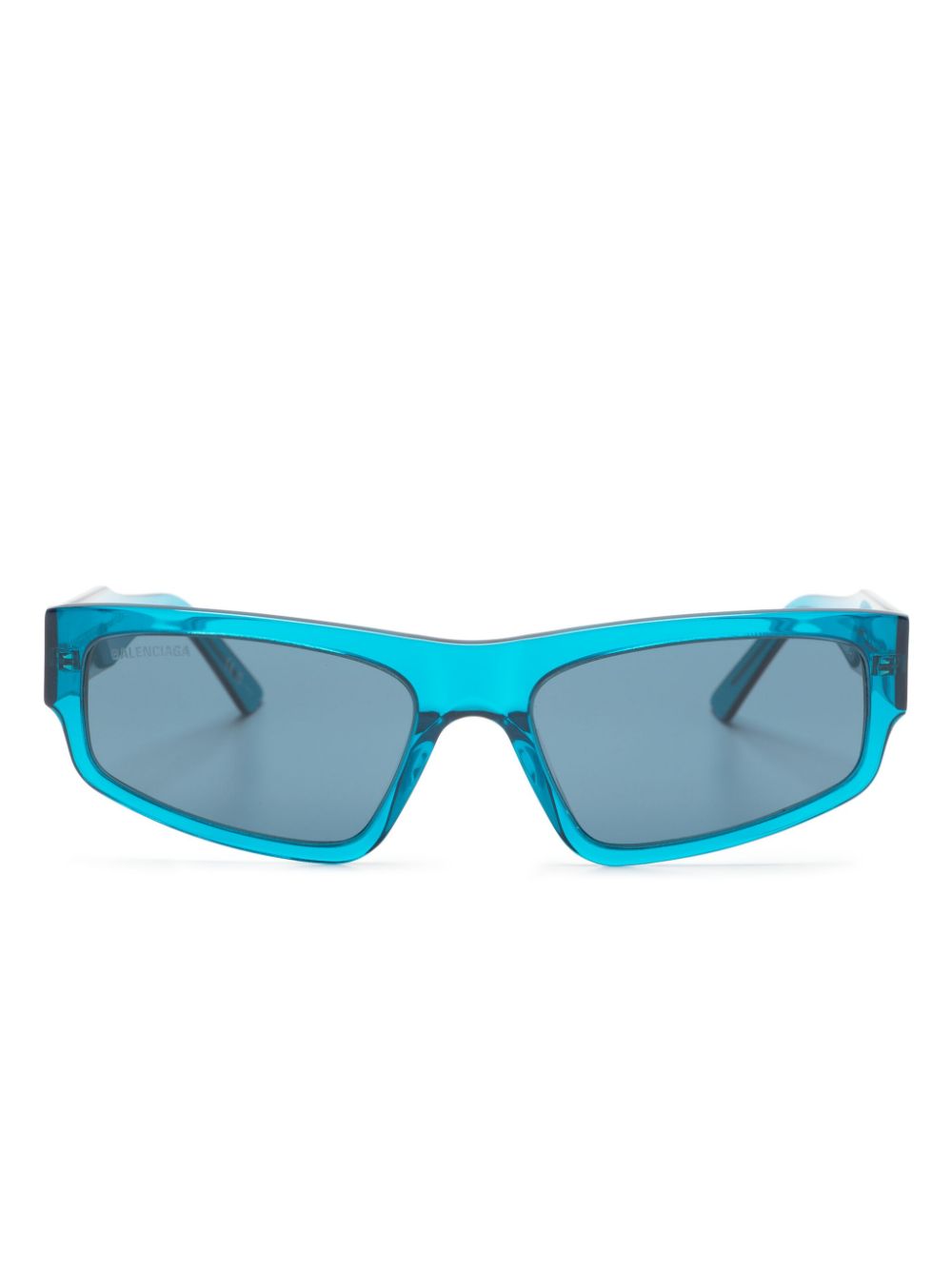 Balenciaga Eyewear logo-print square-frame sunglasses - Blue von Balenciaga Eyewear