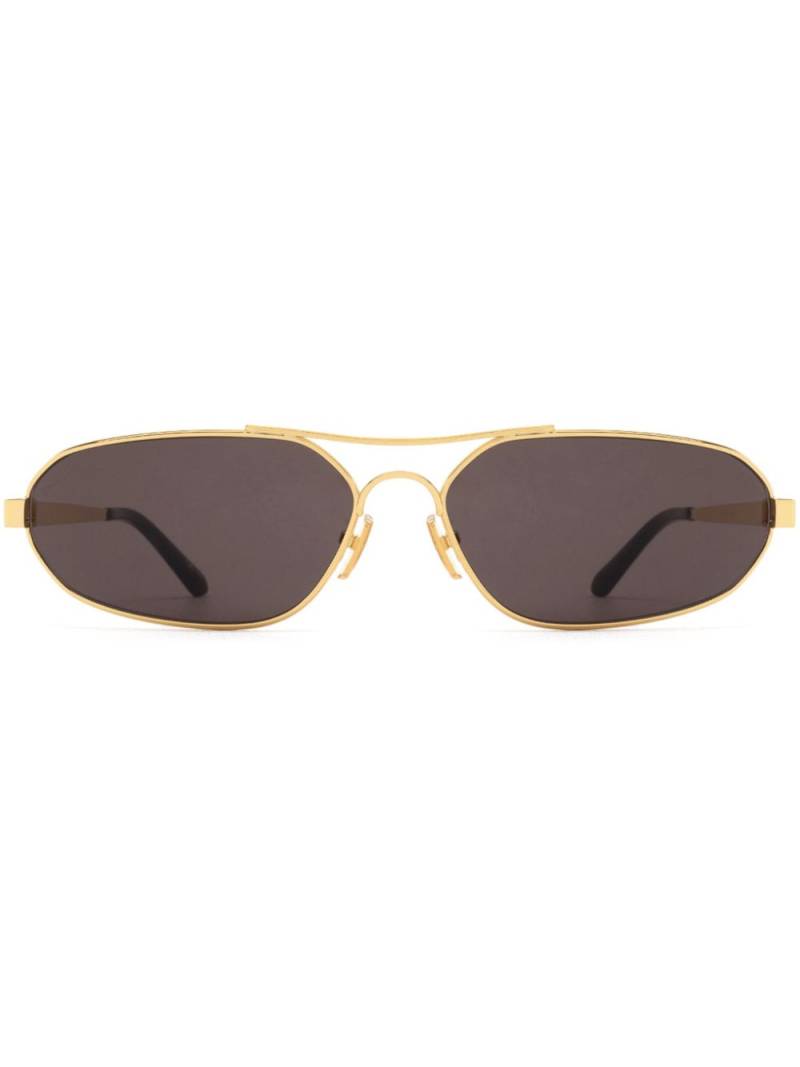 Balenciaga Eyewear narrow rectangular frame sunglasses - Gold von Balenciaga Eyewear