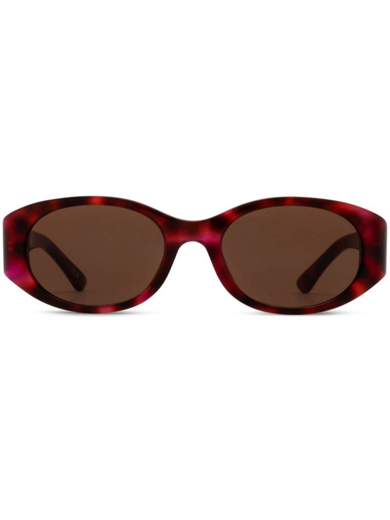 Balenciaga Eyewear oval-frame sunglasses - Red von Balenciaga Eyewear