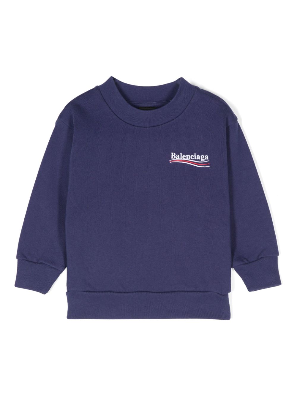 Balenciaga Kids embroidered-logo sweatshirt - Blue von Balenciaga Kids