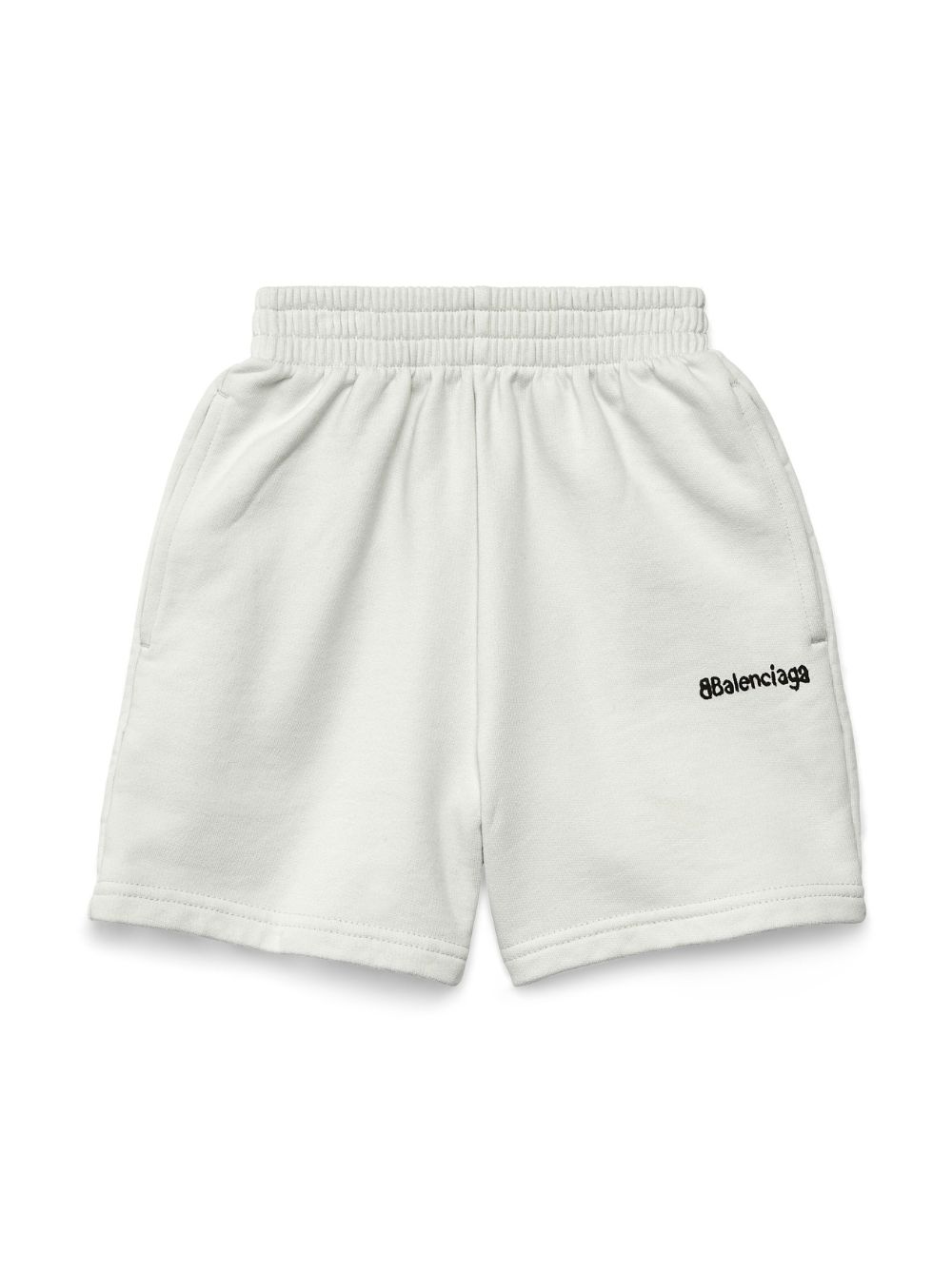 Balenciaga Kids logo-print cotton shorts - Neutrals von Balenciaga Kids