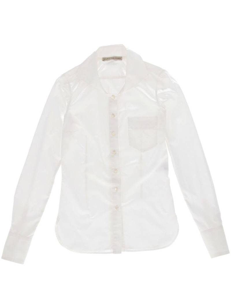 Balenciaga Pre-Owned 2000s sheer shirt - White von Balenciaga Pre-Owned