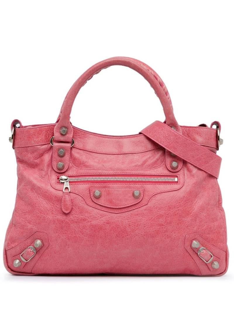 Balenciaga Pre-Owned 2010-2023 Motocross Town Giant 12 satchel - Pink von Balenciaga Pre-Owned