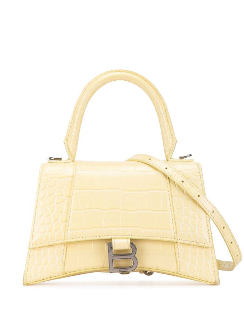 Balenciaga Pre-Owned 2010-2023 Small Embossed Hourglass Top Handle Bag satchel - Yellow von Balenciaga Pre-Owned