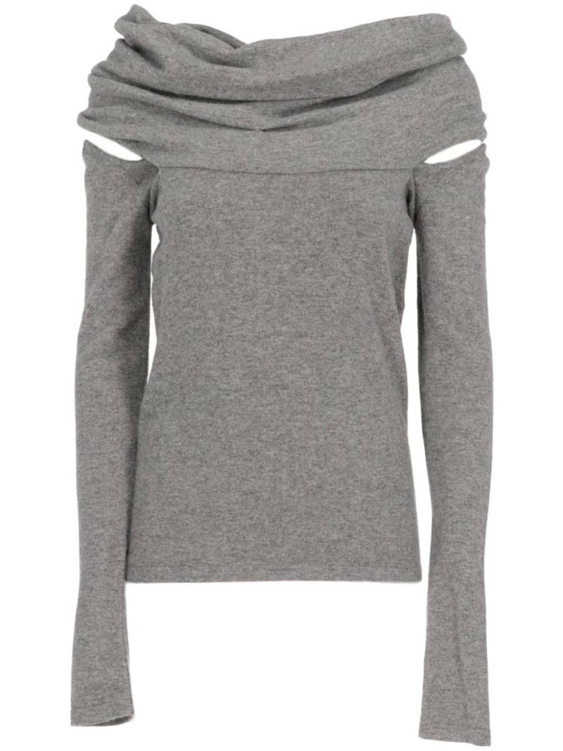 Balenciaga Pre-Owned 2010s off-shoulder jumper - Grey von Balenciaga Pre-Owned