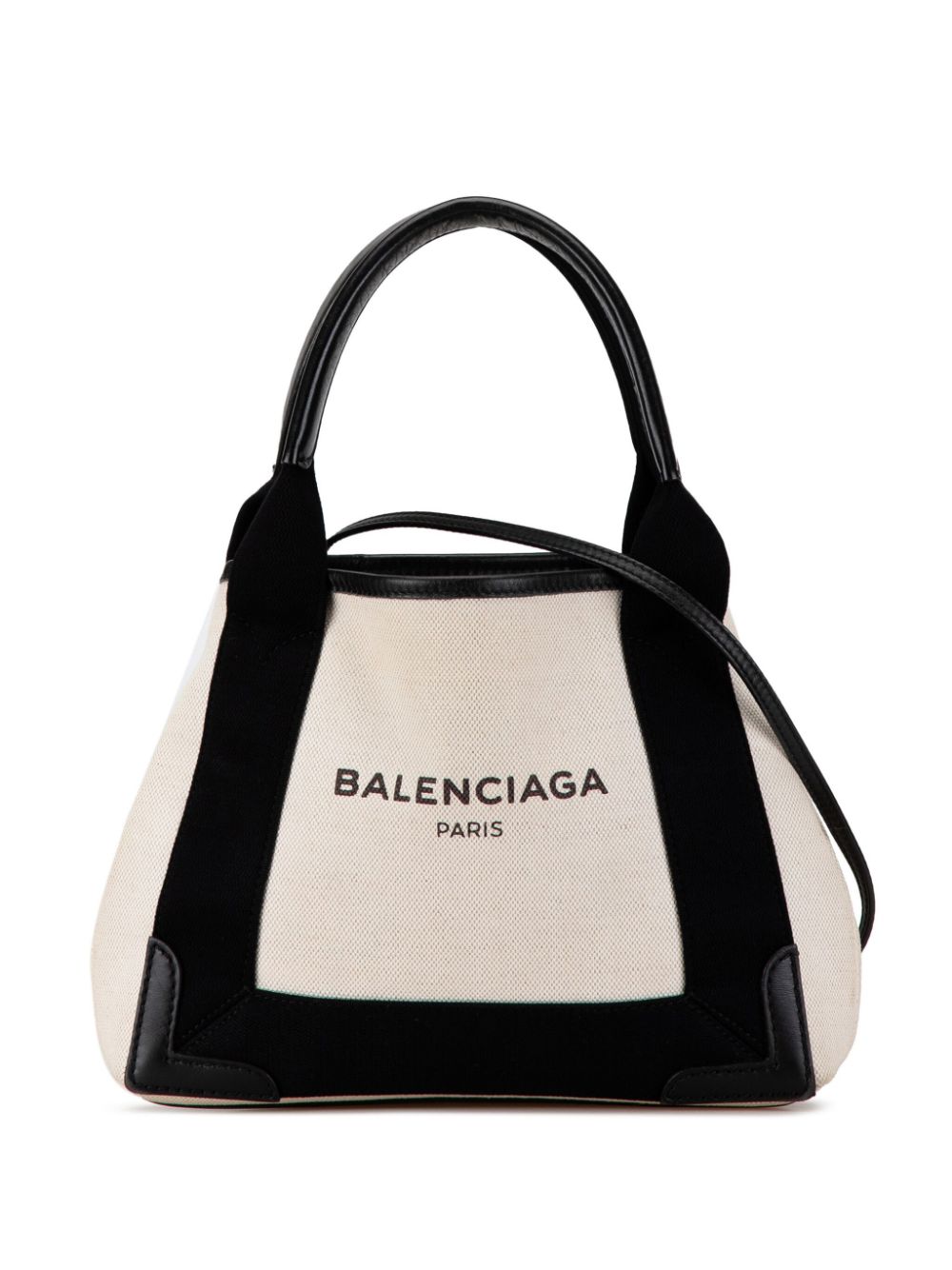 Balenciaga Pre-Owned 21st Century Canvas Navy Cabas XS satchel - Black von Balenciaga Pre-Owned