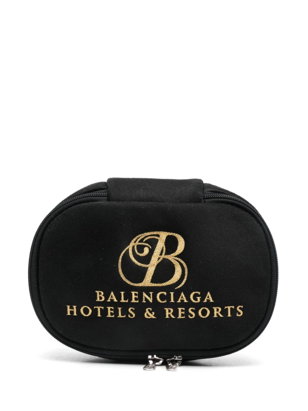 Balenciaga Pre-Owned logo-embroidered wash bag - Black von Balenciaga Pre-Owned