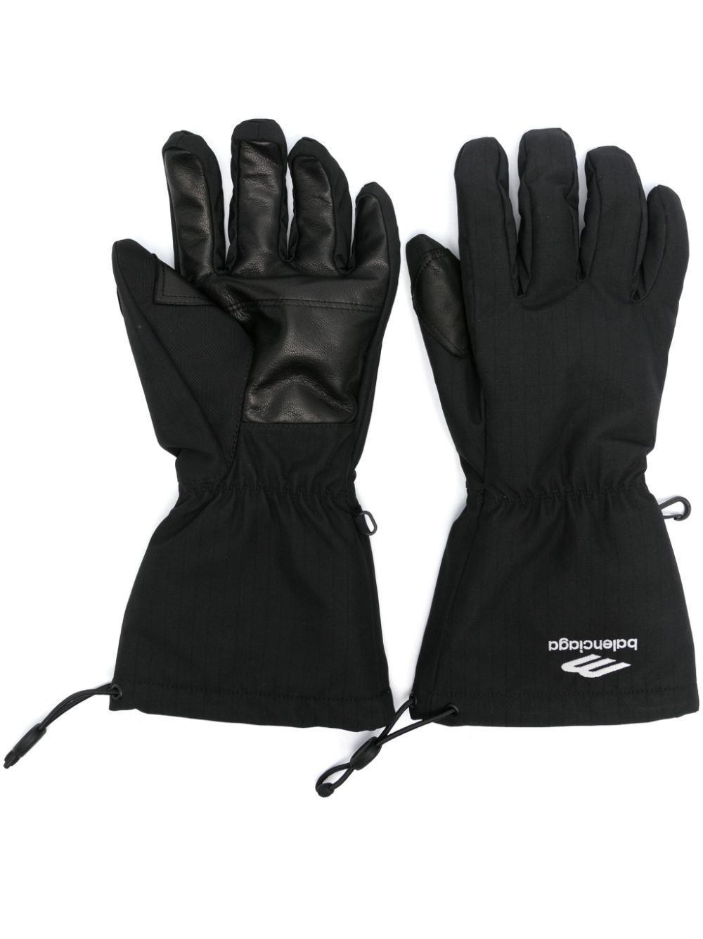 Balenciaga 3B Sports Icon ski gloves - Black von Balenciaga