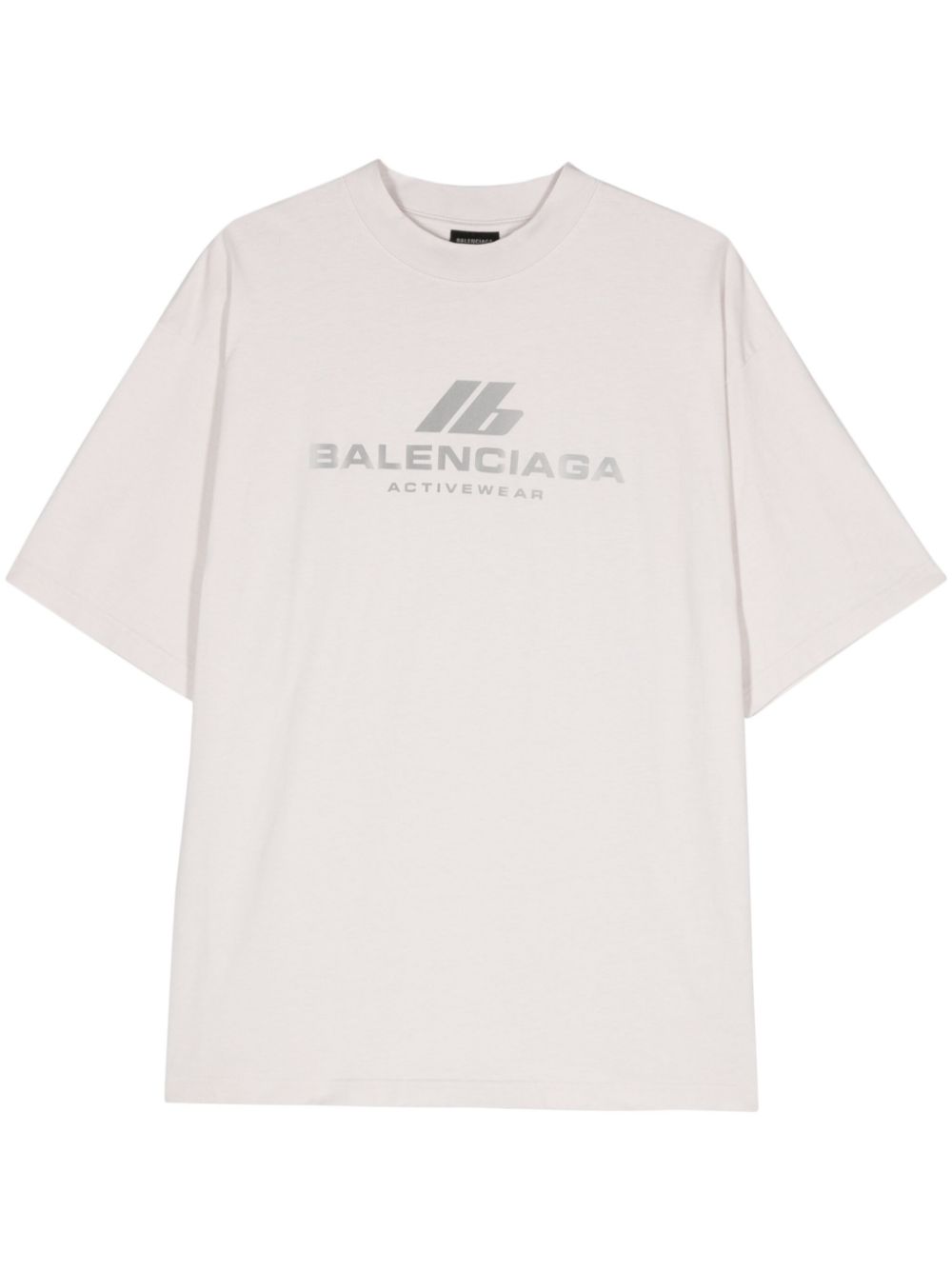 Balenciaga reflective-logo cotton T-shirt - White Balenciaga reflective-logo cotton T-shirt - White von Balenciaga