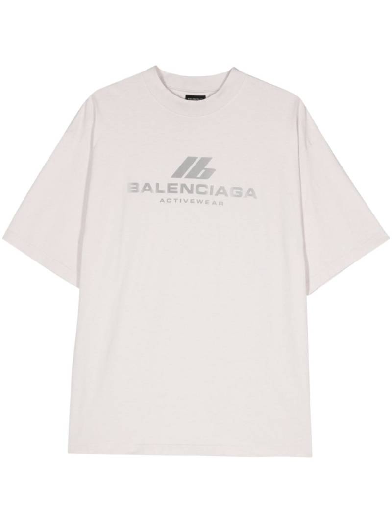 Balenciaga reflective-logo cotton T-shirt - White von Balenciaga