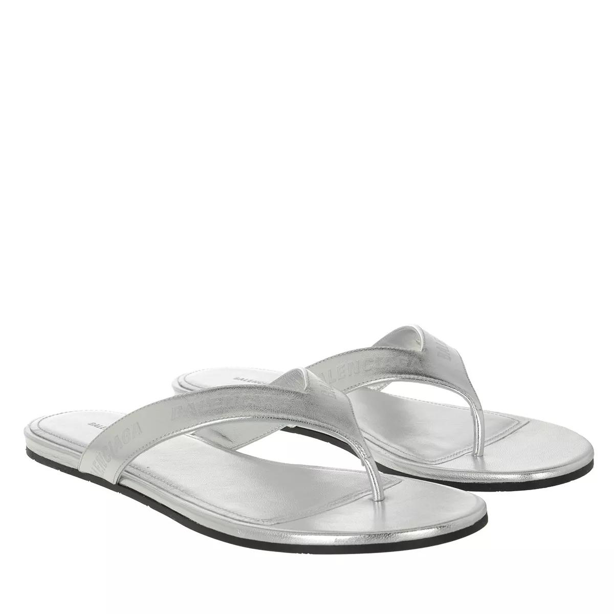 Balenciaga Sandalen - Allover Logo Round Thong Sandals - für Damen von Balenciaga