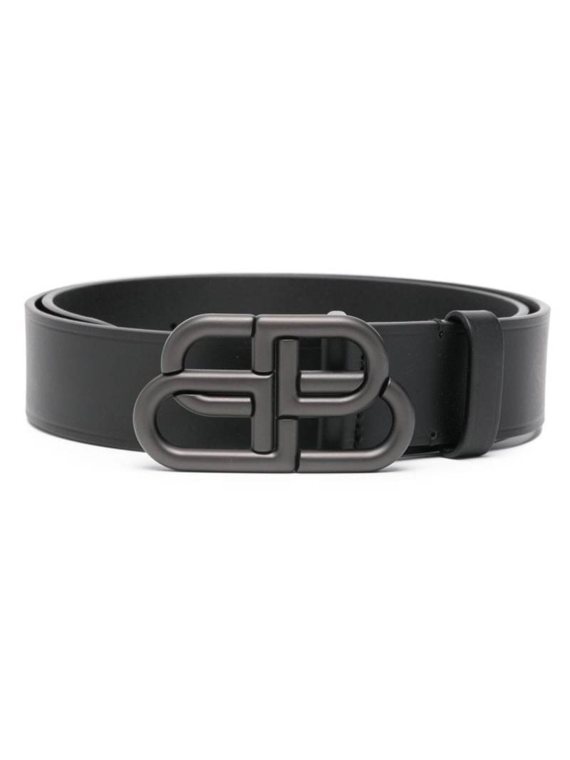 Balenciaga BB logo-buckle belt - Black von Balenciaga