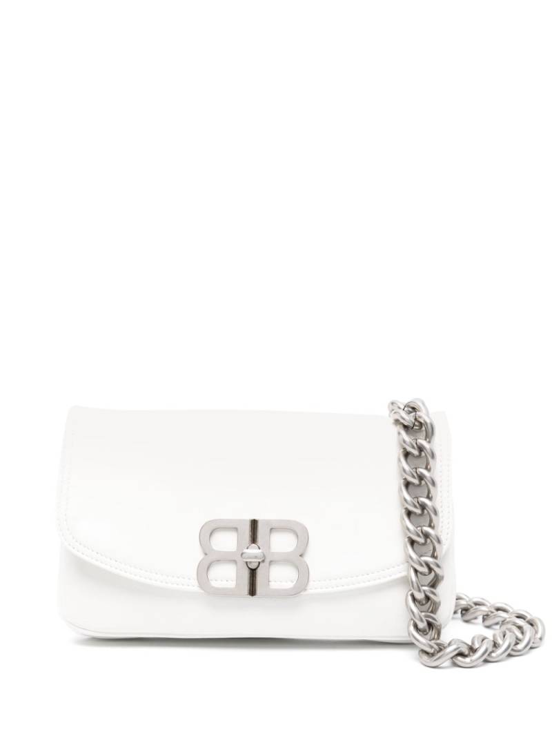 Balenciaga small BB Soft Flap leather shoulder bag - White von Balenciaga