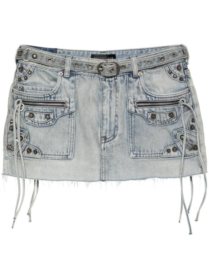 Balenciaga Cagole denim miniskirt - Blue von Balenciaga