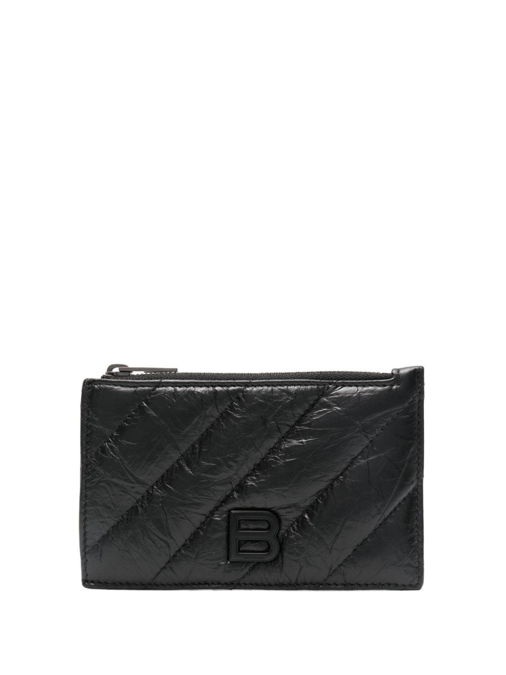 Balenciaga Crush Long card holder - Black von Balenciaga