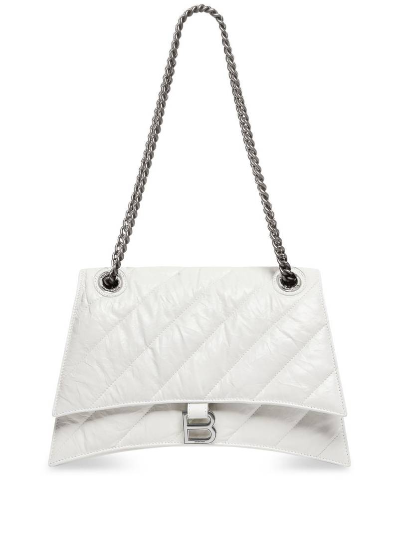 Balenciaga small Crush chain-strap shoulder bag - White von Balenciaga