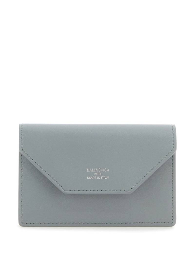 Balenciaga Envelope leather cardholder - Blue von Balenciaga