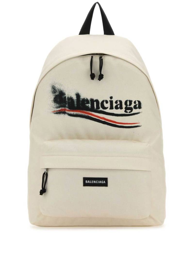 Balenciaga Explorer logo-print backpack - White von Balenciaga