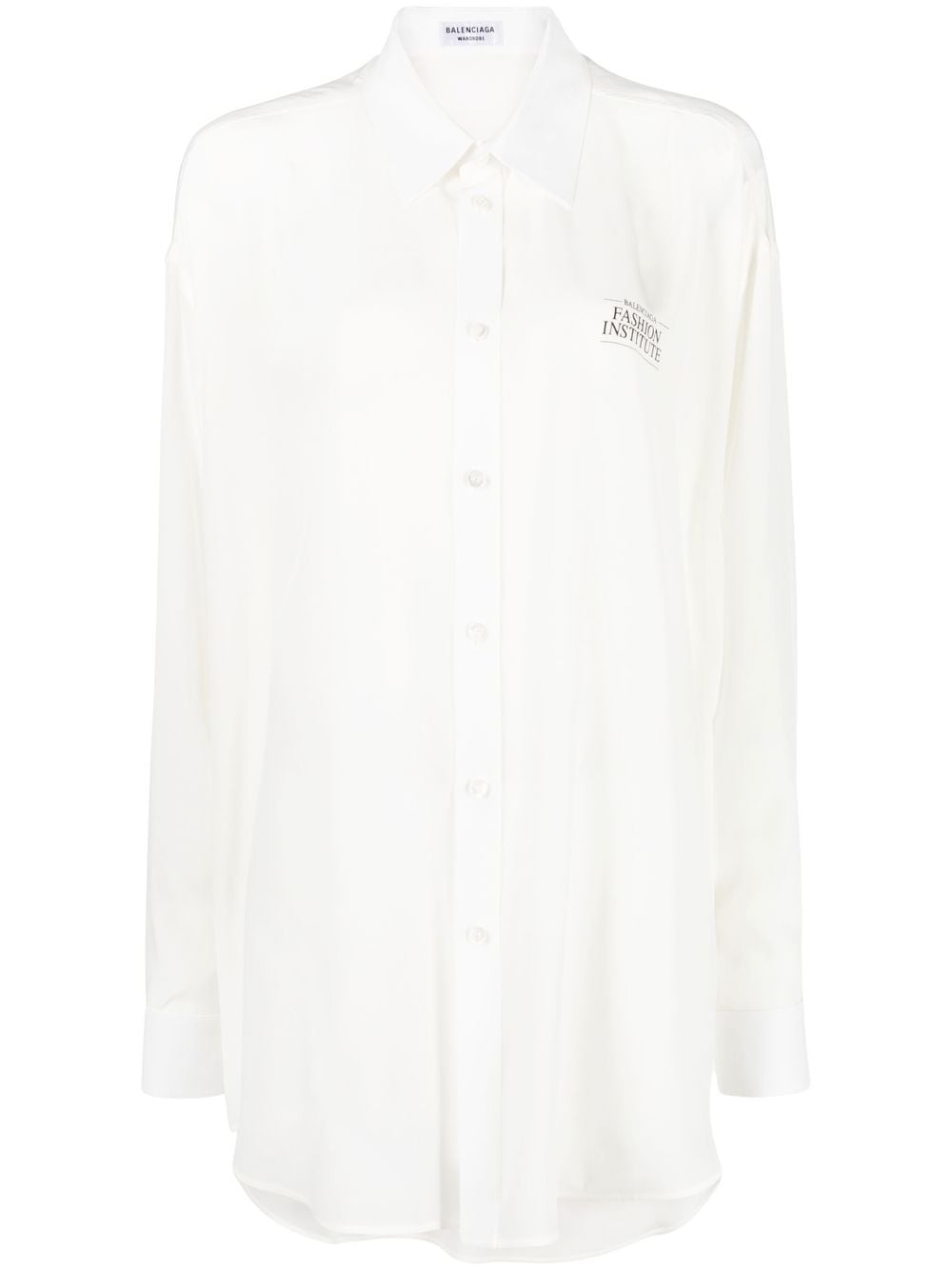 Balenciaga Fashion Institute oversized shirt - White von Balenciaga