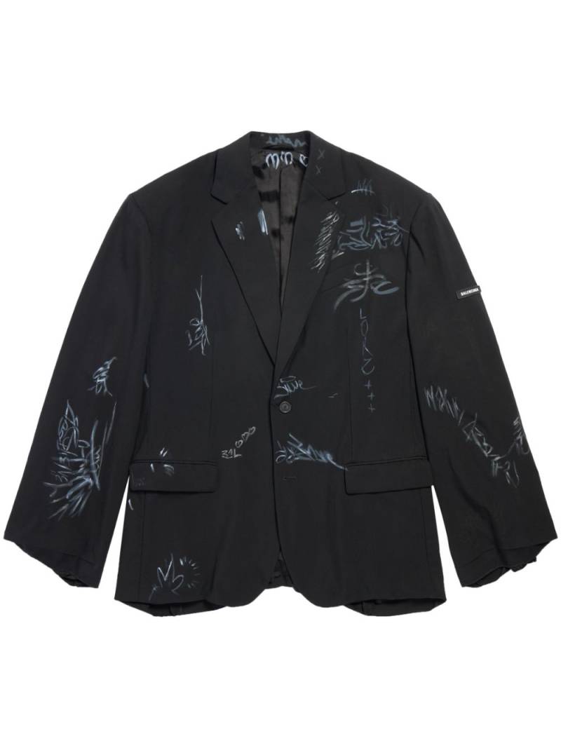 Balenciaga Graffiti Skater tailored blazer - Black von Balenciaga