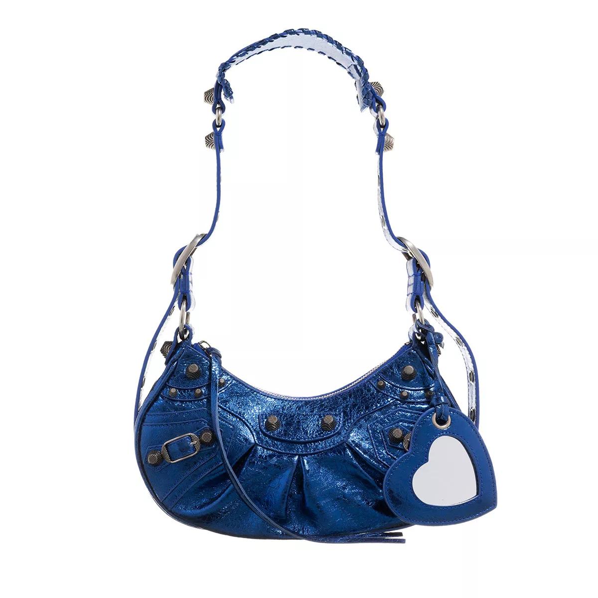 Balenciaga Handtasche - Le Cagole XS Shoulder Bag Metallized - Gr. unisize - in Blau - für Damen von Balenciaga