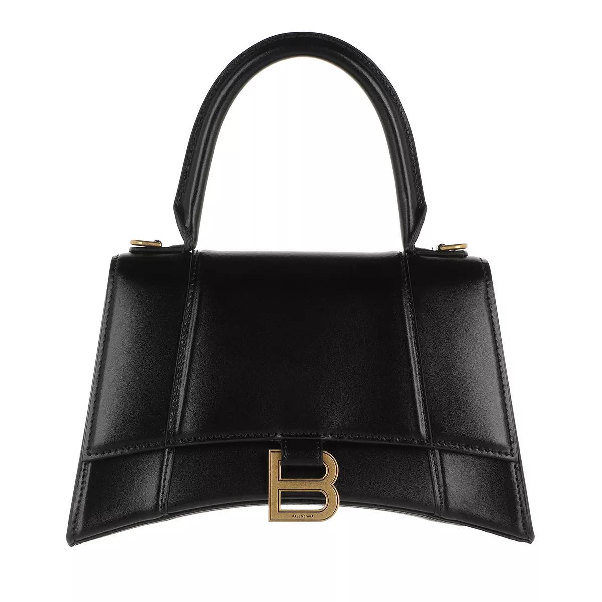 Balenciaga Handtasche - Hourglass Small Handle Gold Monogramm Bag - Gr. unisize - in Schwarz - für Damen von Balenciaga