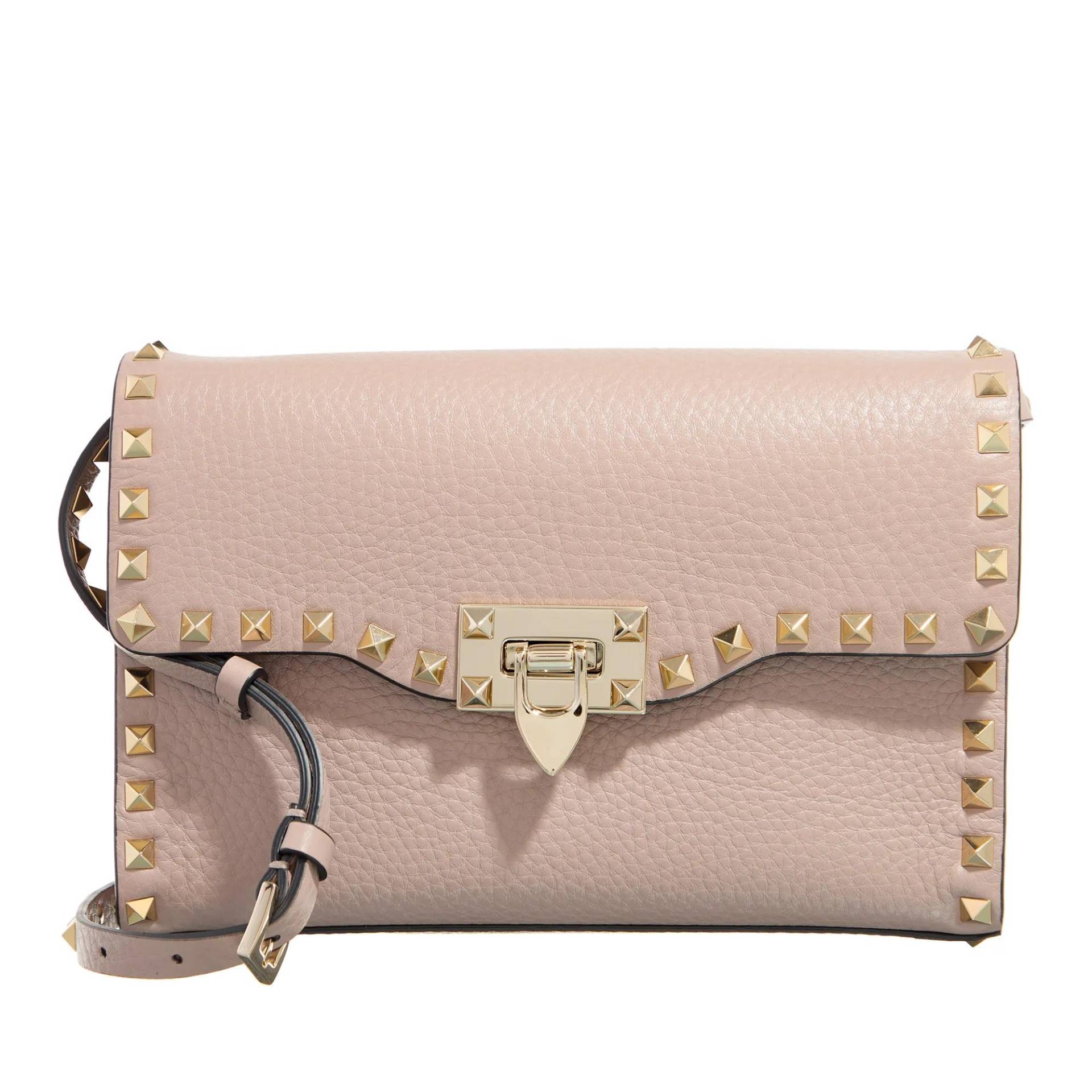 Valentino Garavani Schultertasche - Small Shoulder Bag Rockstud - Gr. unisize - in Taupe - für Damen von Valentino Garavani