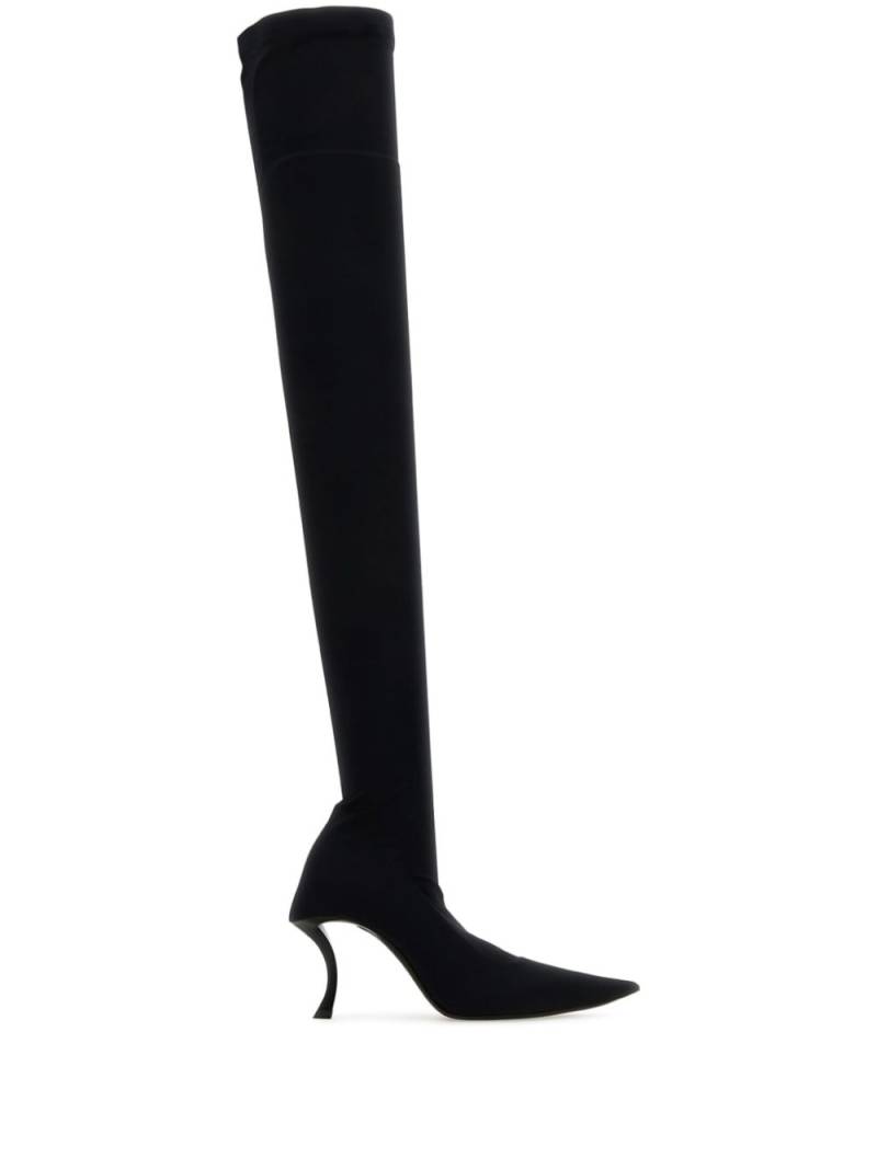 Balenciaga Hourglass 100mm over-the-knee boots - Black von Balenciaga