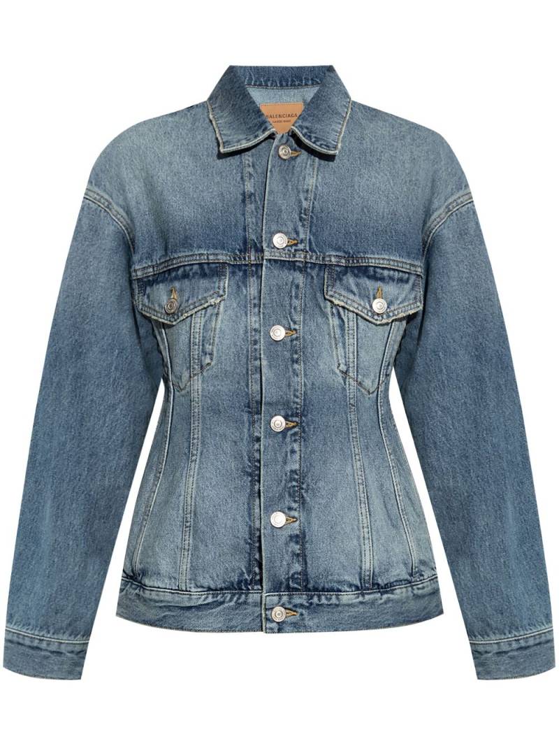 Balenciaga Hourglass denim jacket - Blue von Balenciaga