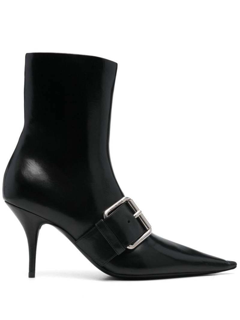 Balenciaga Knife Belt 80mm ankle boots - Black von Balenciaga