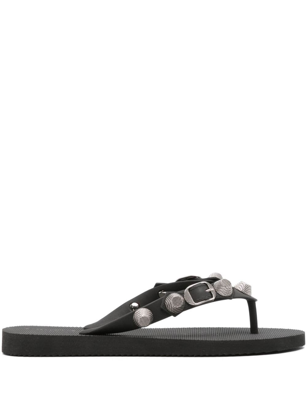 Balenciaga Cagole studded flip flops - Black von Balenciaga