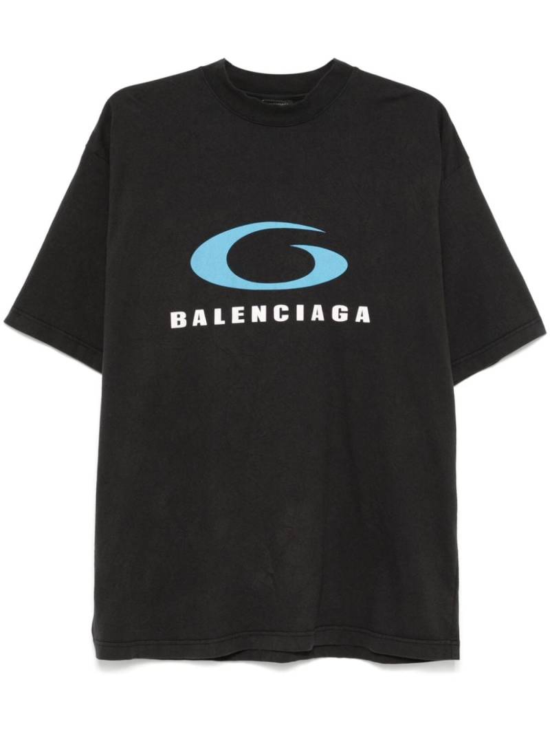 Balenciaga Logo Sports Icon T-shirt - Black von Balenciaga