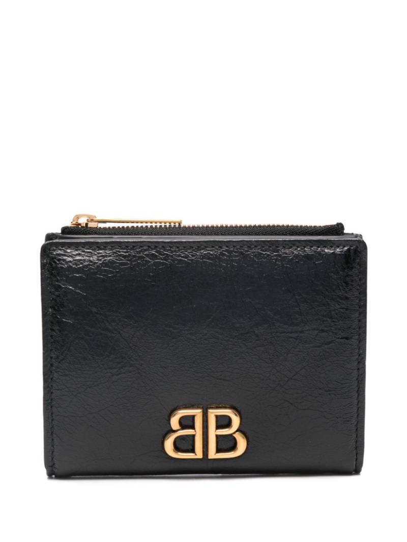 Balenciaga Monaco leather wallet - Black von Balenciaga