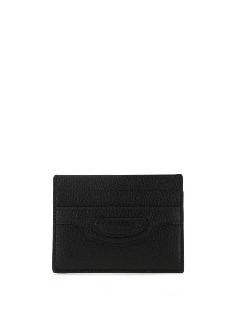 Balenciaga Neo Classic grained leather cardholder - Black von Balenciaga