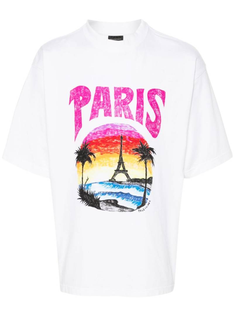 Balenciaga Paris Tropical T-shirt - White von Balenciaga