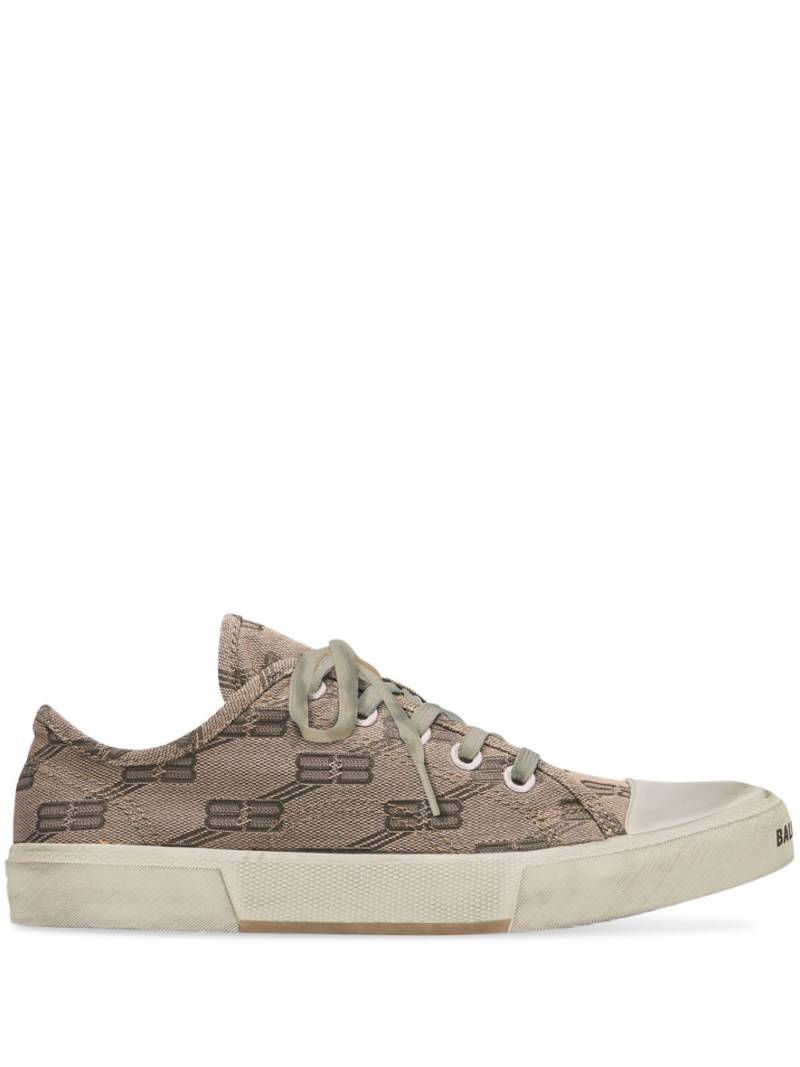 Balenciaga Paris monogram low-top sneakers - Brown von Balenciaga