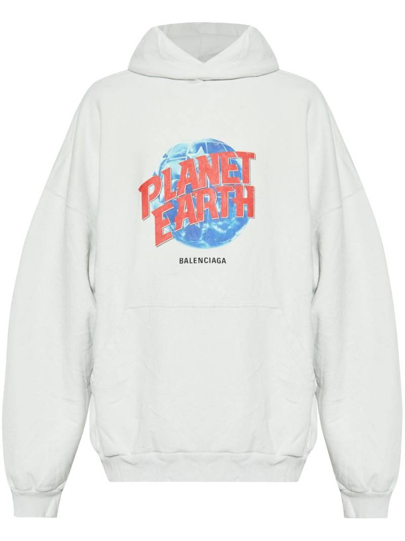 Balenciaga Planet Earth hoodie - White von Balenciaga