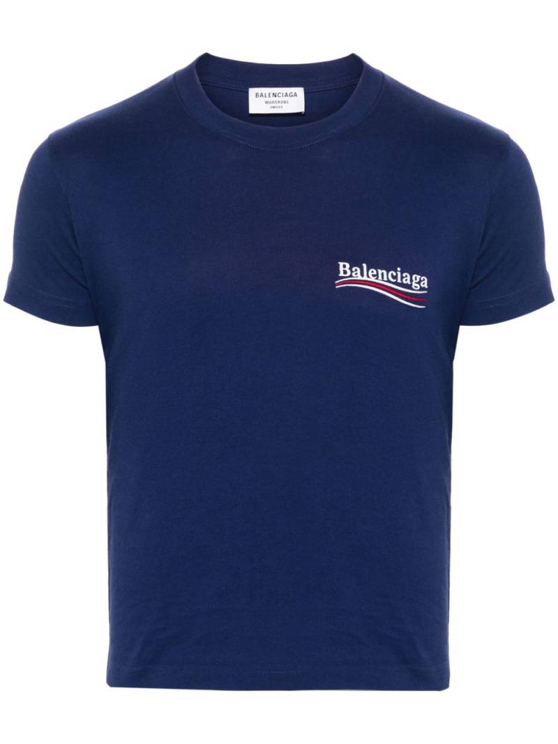 Balenciaga Political Campaign cotton T-shirt - Blue von Balenciaga