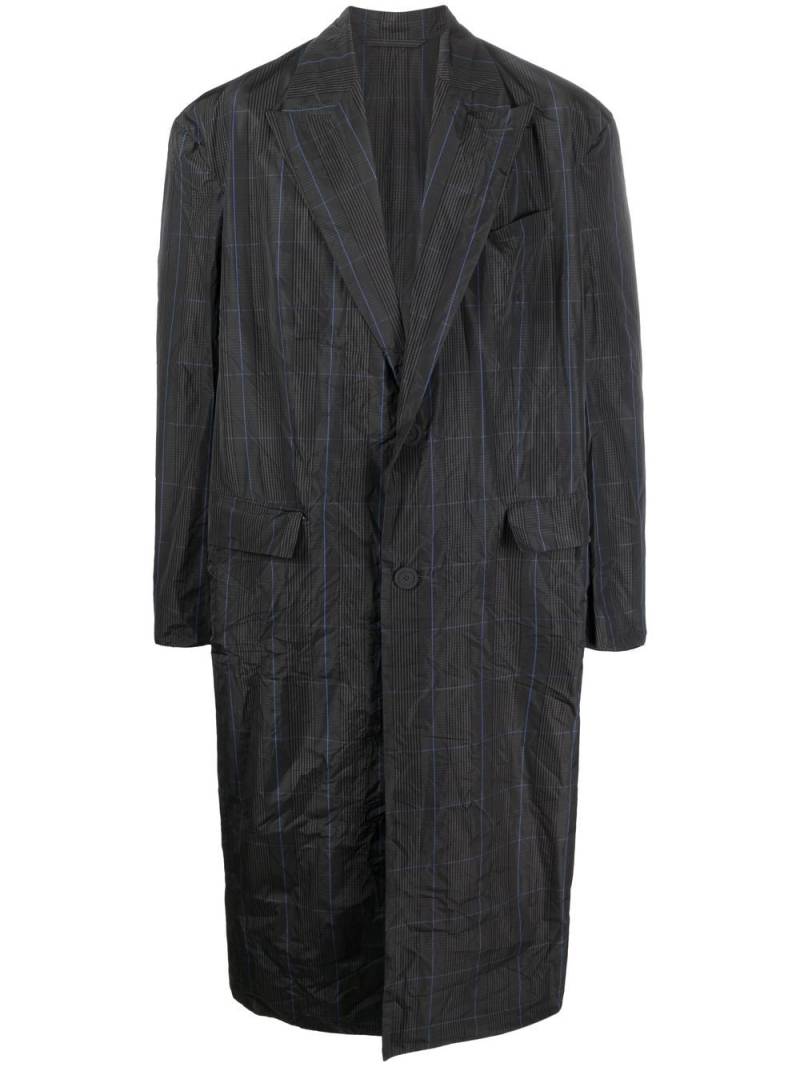 Balenciaga Prince of Wales check trench coat - Grey von Balenciaga