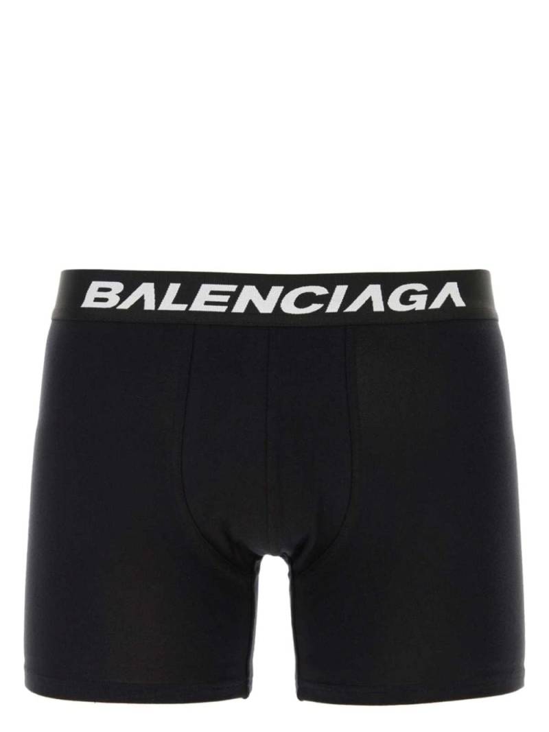 Balenciaga Racer logo-waistband boxers - Black von Balenciaga